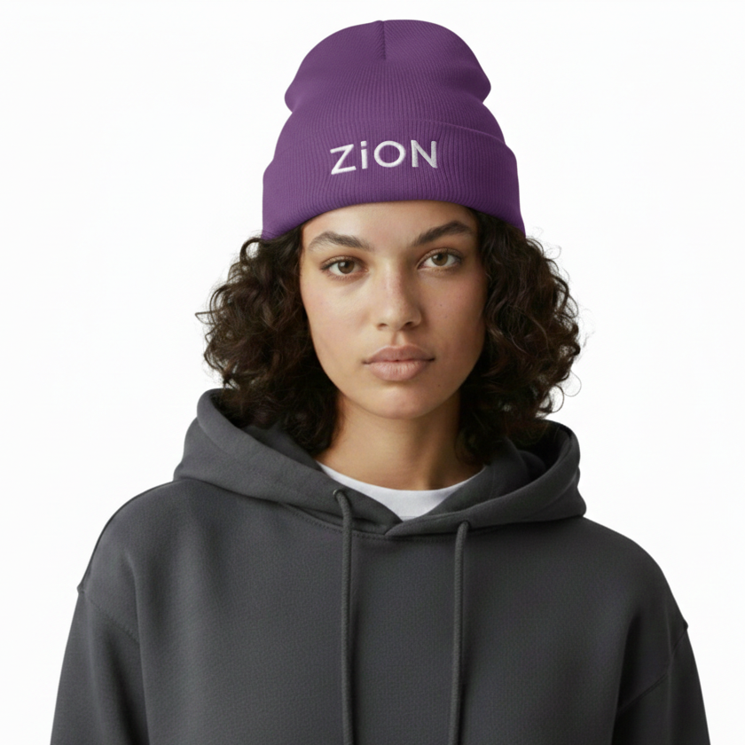 Full printed knitted hat